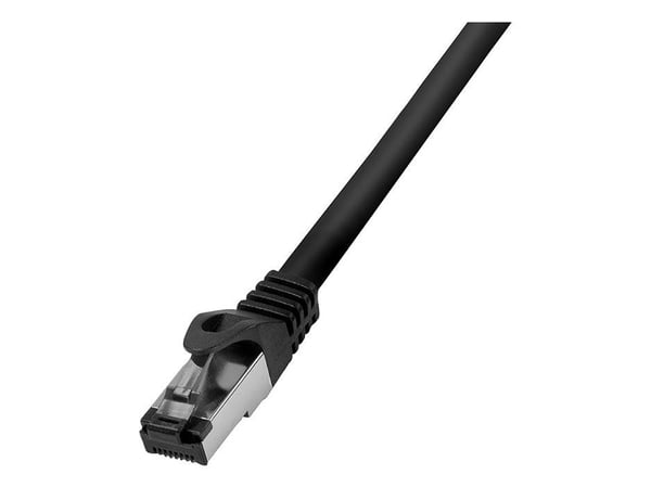 LogiLink - Koblingskabel - RJ-45 (hann) til RJ-45 (hann) - 15 m - SFTP, PiMF - CAT 8.1 - halogenfri, formstøpt, rund, uten hindringer - svart