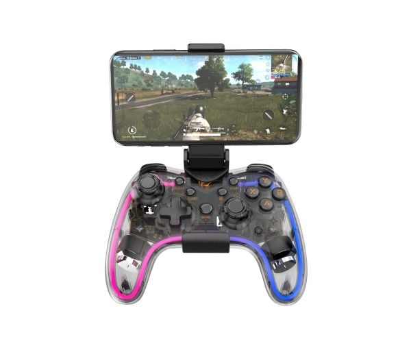 Havit 6939119044664, Pad-ohjain, Android, Nintendo Switch, PC, PlayStation 4, iOS, Langaton, 10 m, Läpinäkyvä, Akku