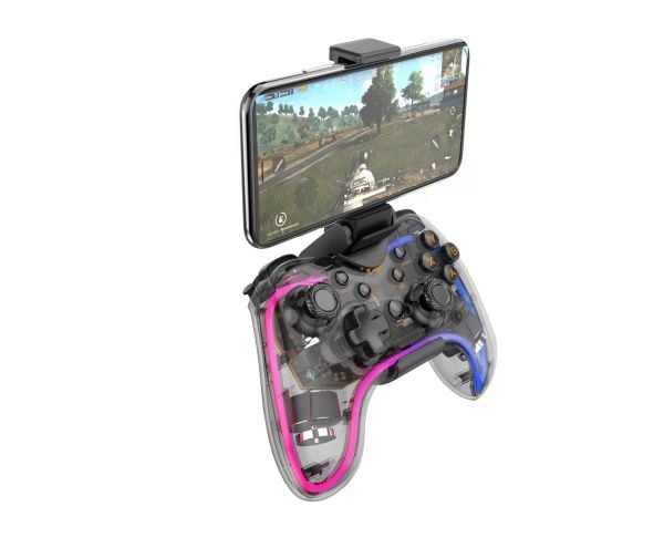 Havit 6939119044664, Pad-ohjain, Android, Nintendo Switch, PC, PlayStation 4, iOS, Langaton, 10 m, Läpinäkyvä, Akku