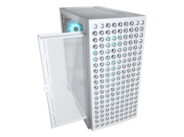 COUGAR CGR-5YA2W-RGB, Midi Tower, PC, Hvit, ATX, CEB, EATX, Micro ATX, Mini-ITX, Multi, PC-kabinettvifte