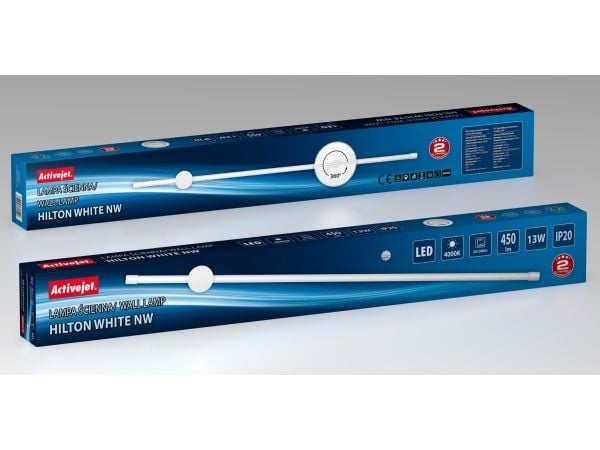Activejet AJE-HILTON White, Overflatebehandlet, 108 ampuller, 4000 K, IP20, Hvit