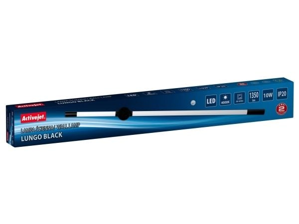 Activejet AJE-LUNGO Black, Overflatebehandlet, 288 ampuller, 4000 K, IP20, Svart