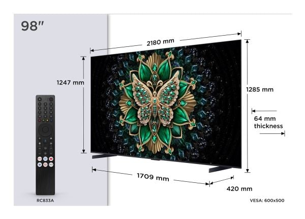 TCL 98C6K QLED 98" 4K Ultra HD Google TV