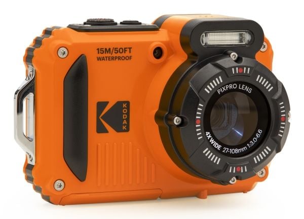 Kodak PIXPRO WPZ2OG6, 16,76 MP, 4608 x 3456 pikseliä, BSI CMOS, 4x, Full HD, musta, Oranssi