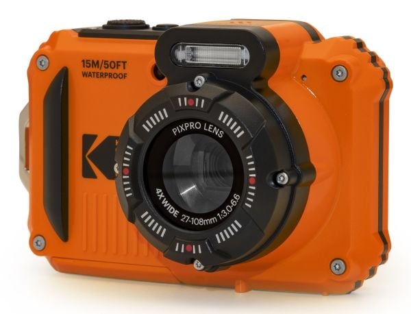 Kodak PIXPRO WPZ2OG6, 16,76 MP, 4608 x 3456 pikseliä, BSI CMOS, 4x, Full HD, musta, Oranssi