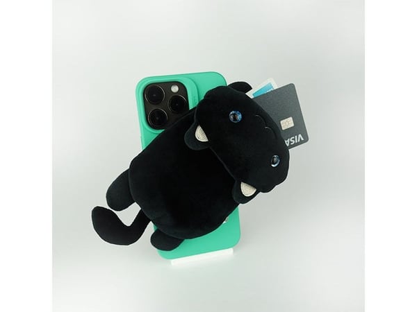 MAGMOJI Kitty - Lomme for mobiltelefon / kredittkort - MagSafe-samsvar - plysjtøy