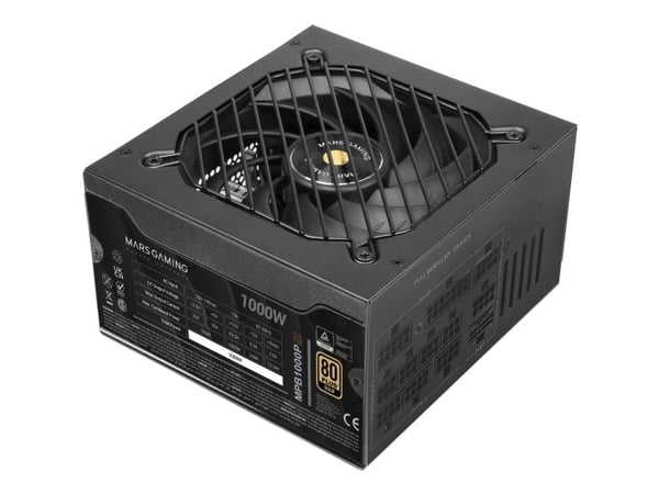 Mars Gaming MPB1000PSI, 1000 W, 220 - 240 V, 47 - 63 Hz, 15 A, Aktiv, 150 W