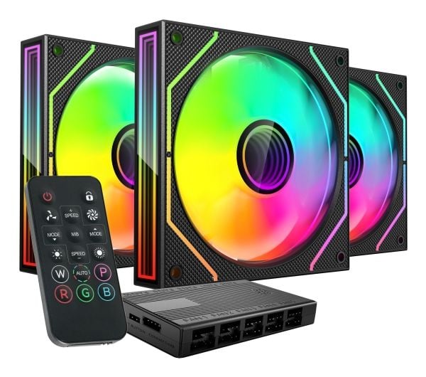 Mars Gaming MF3DPROKIT kylsystem för datorer Datorchassi Fläkt 12 cm Svart