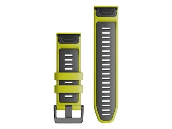 Garmin QuickFit 26, Band, Smartklokke, Grafitt, Limefarget, Garmin, Silikon, Sort