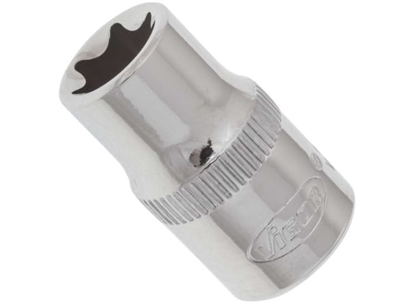 Vigor V2722N, Kraftpipe, Rustfritt stål, 1 hoder, 1/4", Metrisk, 10 mm