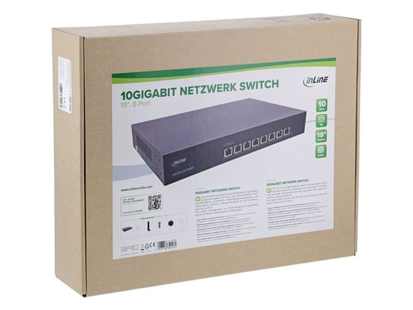 InLine 32308A, Hallitsematon, 10G Ethernet (100/1000/10000), telineasennettava