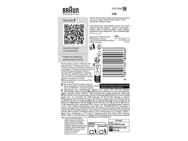 Braun kombinationsförpackning 74S