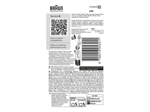 Braun kombinationsförpackning 64B