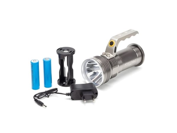 Montis Aluminiowa reczna latarka akumulatorowa LED MT154, Lommelykt, Grå, Aluminium, Knapper, LED, 5 W