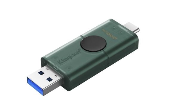 Kingston DataTraveler Duo - USB-flashstasjon - 256 GB - USB 3.2 Gen 1 / USB-C