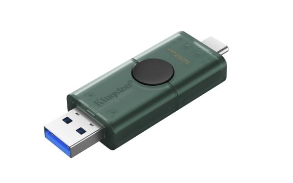 Kingston DataTraveler Duo - USB-flashstasjon - 128 GB - USB 3.2 Gen 1 / USB-C