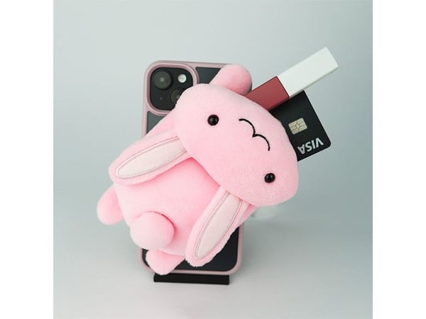 MAGMOJI Bunny - Lomme for mobiltelefon / kredittkort - MagSafe-samsvar - plysjtøy