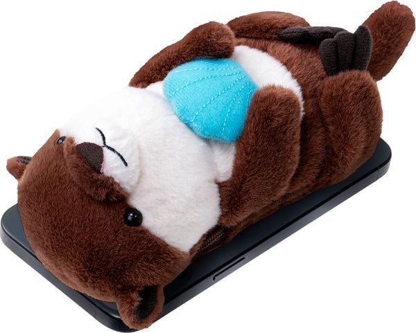 MAGMOJI Ocean Otter - Lomme for mobiltelefon / kredittkort - MagSafe-samsvar - plysjtøy, nylon zipper