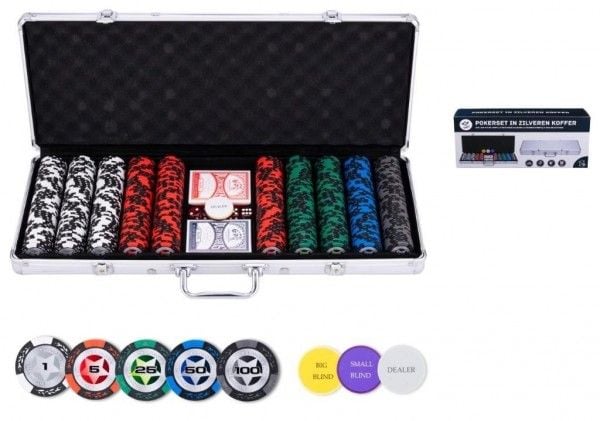 Pokerset 500 Prestige, små valörer