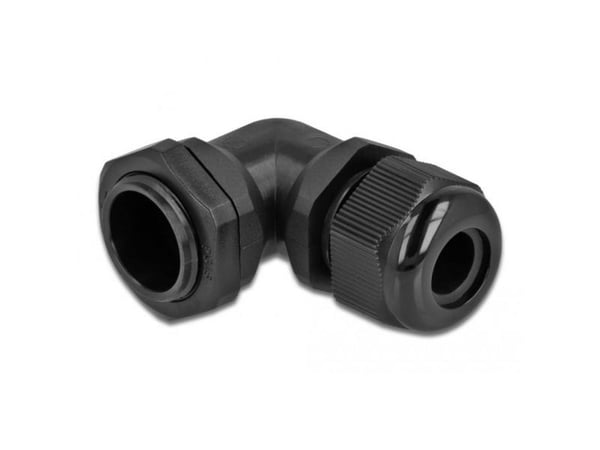 DeLOCK 60333, Musta, Muovi, 1 kpl, Kulmikas, PG16, 1 cm