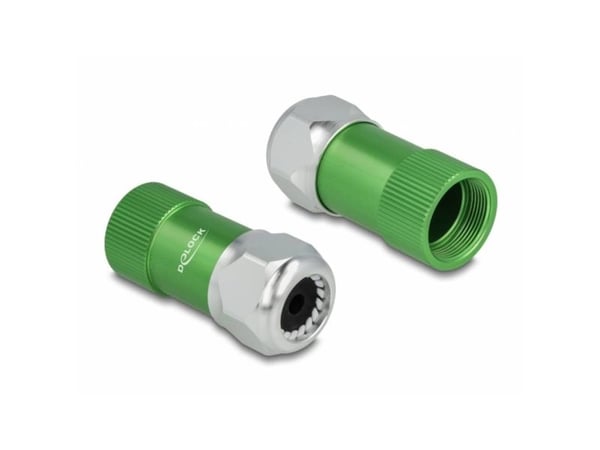 Delock - Kabelgland - 6.4 mm - sølv, grønn