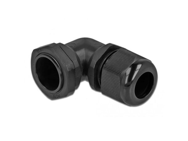 DeLOCK 60335, Musta, Muovi, 1 kpl, Kulmikas, PG21, 1,1 cm