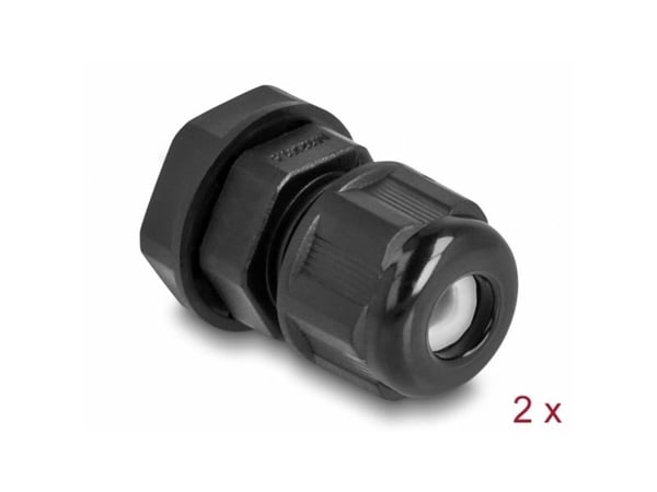 DeLOCK 60467, Musta, Polyamidi, 2 kpl, M12, 8 mm, 1,65 cm