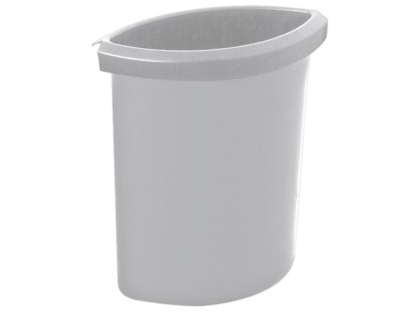 Indsats, V-Part, grå, plast, 6 l, til rund affaldsspand