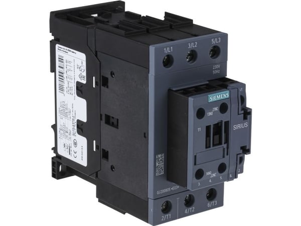 Siemens 3RT2036-1AP00 Kontaktori 3 x katkaisija 22 kW 230 V/AC 50 A apukoskettimella 1 kpl 1 kpl