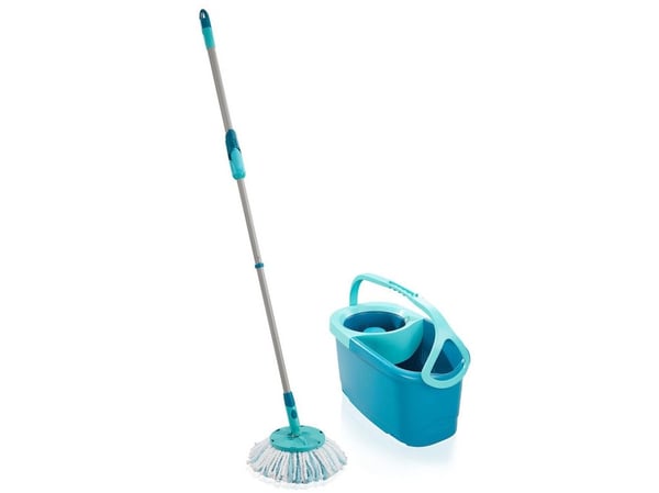 Leifheit CLEAN TWIST Ergo Disc Mop Set, Yksi ämpäri, Sininen, 6 L, 1 kpl