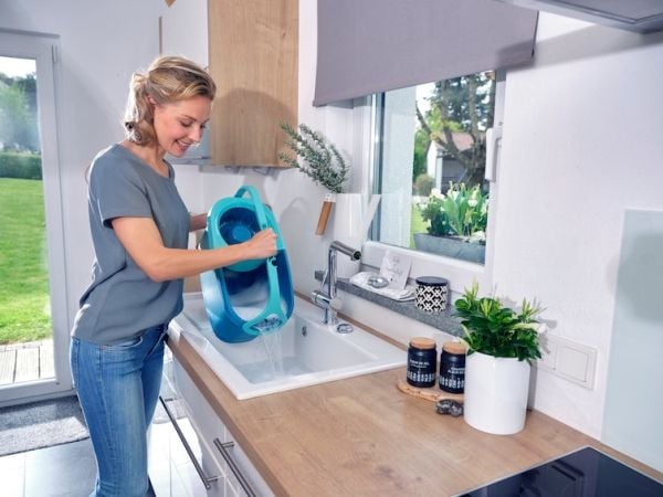 Leifheit 55414 sett - mopp og bøtte med skivemopp Ergo + GRATIS ekstra sterkt gulvrengjøringsmiddel 1 l
