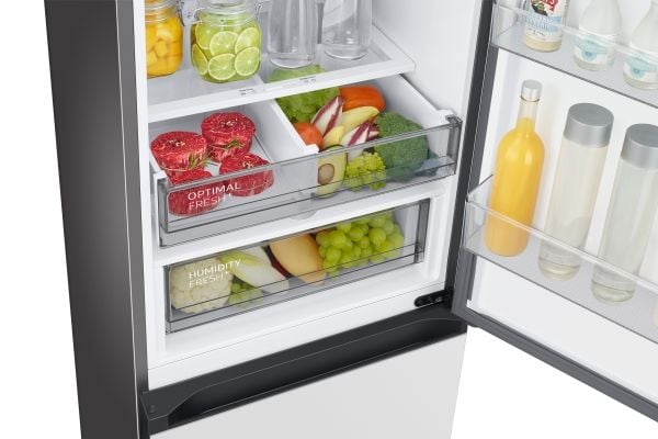 Samsung Bespoke RB38C7B6D12 - Kjøleskap/fryser - bunnfryser - Wi-Fi - bredde: 59.5 cm - dybde: 65.8 cm - høyde: 203 cm - 390 liter - Klasse D - cle...