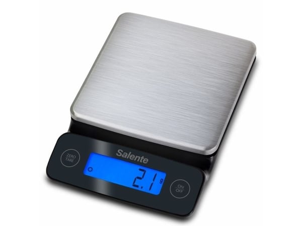 Salente DiamondCook, Elektronisk köksvåg, 3 kg, 0,1 g, Svart, Rostfritt stål, Rostfritt stål, Bänkdiskmaskin