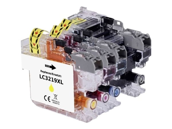 Renkforce RF-5705474, Sort, Cyan, Fiolblå, Gult, 4 stykker, 3000 sider, 1500 sider, Kombinasjonspakke