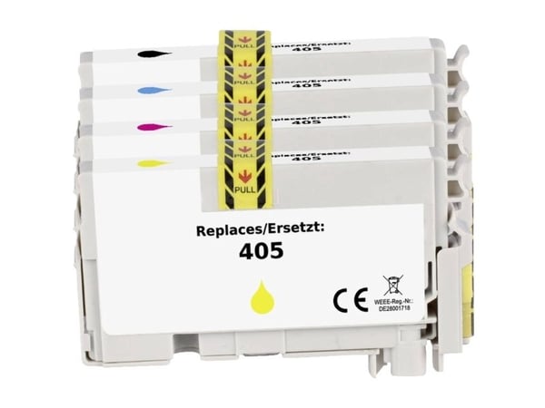 Renkforce RF-5705462, Sort, Cyan, Fiolblå, Gult, 4 stykker, 300 sider, 300 sider, Kombinasjonspakke
