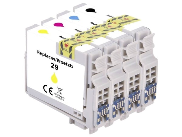 Renkforce RF-5705460, Svart, Cyan, Fiolblå, Gult, 4 stykker, 175 sider, 180 sider, Kombinasjonspakke