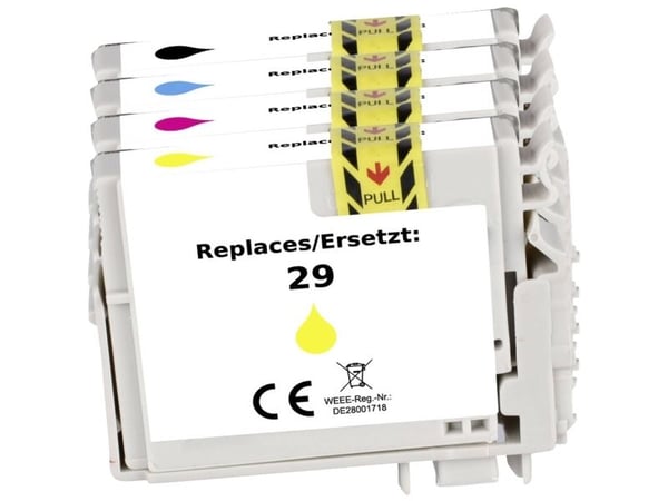 Renkforce RF-5705460, Svart, Cyan, Fiolblå, Gult, 4 stykker, 175 sider, 180 sider, Kombinasjonspakke
