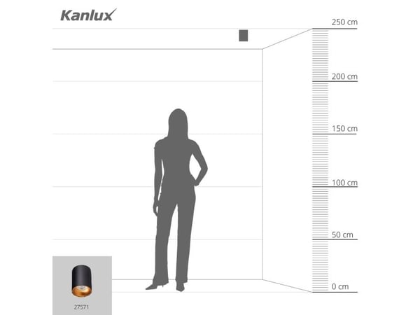Kanlux Armatur Riti Gu10 B/G 220V 25W