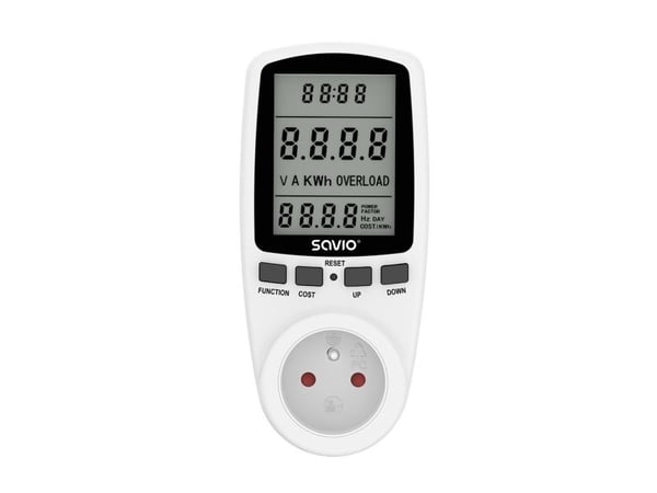 Savio AE-01, Svart, Vit, 3680 - 3680 W, Plast, LCD, Kina, 76 mm