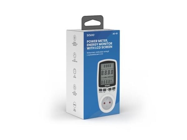 Savio AE-01, Svart, Vit, 3680 - 3680 W, Plast, LCD, Kina, 76 mm