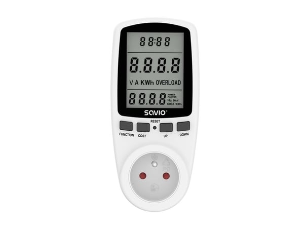 Savio AE-01, Svart, Vit, 3680 - 3680 W, Plast, LCD, Kina, 76 mm