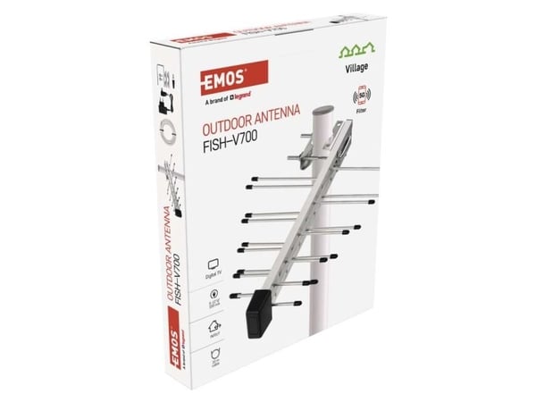 Emos J0806, Utomhus, Metallisk, 10 m, 470 - 790 MHz, 30 dB, DVB-T, DVB-T2