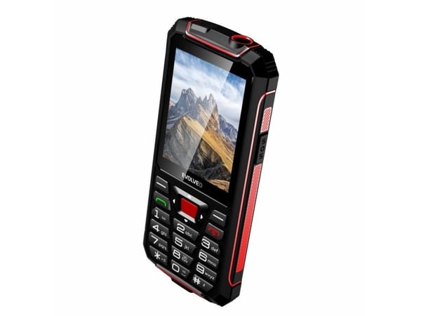 Evolveo StrongPhone SPW4RD, Perusmalli, Kaksois-SIM, 7,11 cm (2.8"), 2 MP, 2500 mAh, musta, Punainen