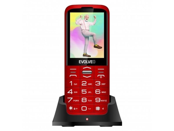 Evolveo EasyPhone 8595683203548, Perusmalli, Kaksois-SIM, 7,11 cm (2.8"), 0,3 MP, 1700 mAh, Punainen