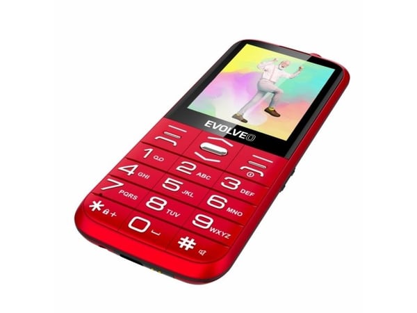 Evolveo EasyPhone 8595683203548, Perusmalli, Kaksois-SIM, 7,11 cm (2.8"), 0,3 MP, 1700 mAh, Punainen
