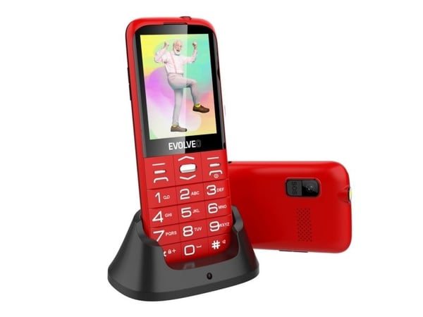Evolveo EasyPhone 8595683203548, Perusmalli, Kaksois-SIM, 7,11 cm (2.8"), 0,3 MP, 1700 mAh, Punainen