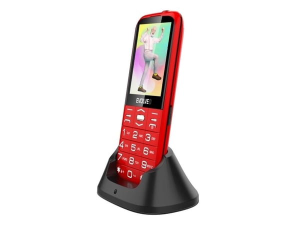 Evolveo EasyPhone 8595683203548, Perusmalli, Kaksois-SIM, 7,11 cm (2.8"), 0,3 MP, 1700 mAh, Punainen