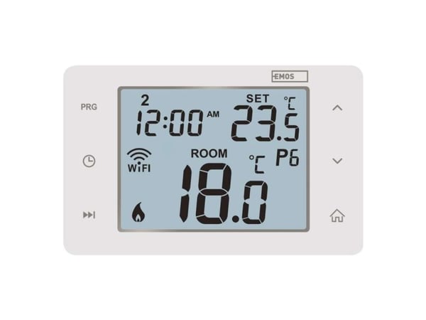 Emos P56201, Digital termostat, Room, AC, 802.11b, 802.11g, Wi-Fi 4 (802.11n), 2,4 GHz, Hvit Emos P56201, Digital termostat, Room, AC, 802.11b, 802.11g, Wi-Fi 4 (802.11n), 2,4 GHz, Hvit