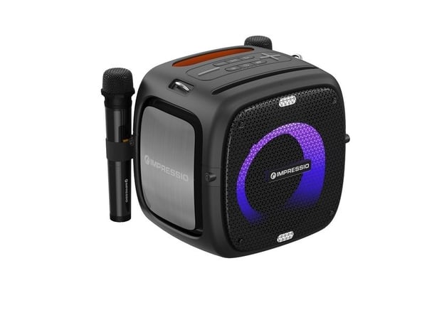 C-TECH Impressio Qubis, 80 W, 15 - 18000 Hz, 4 O, Trådløs, USB Type-C, Stereo bærbar høyttaler