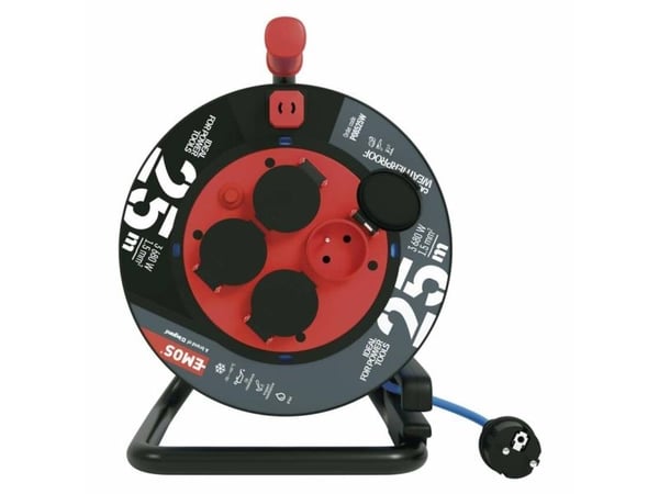 Emos P08525W, 4 AC-utganger, Type C, 230 V, 3680 W, 16 A, 1,5 mm²